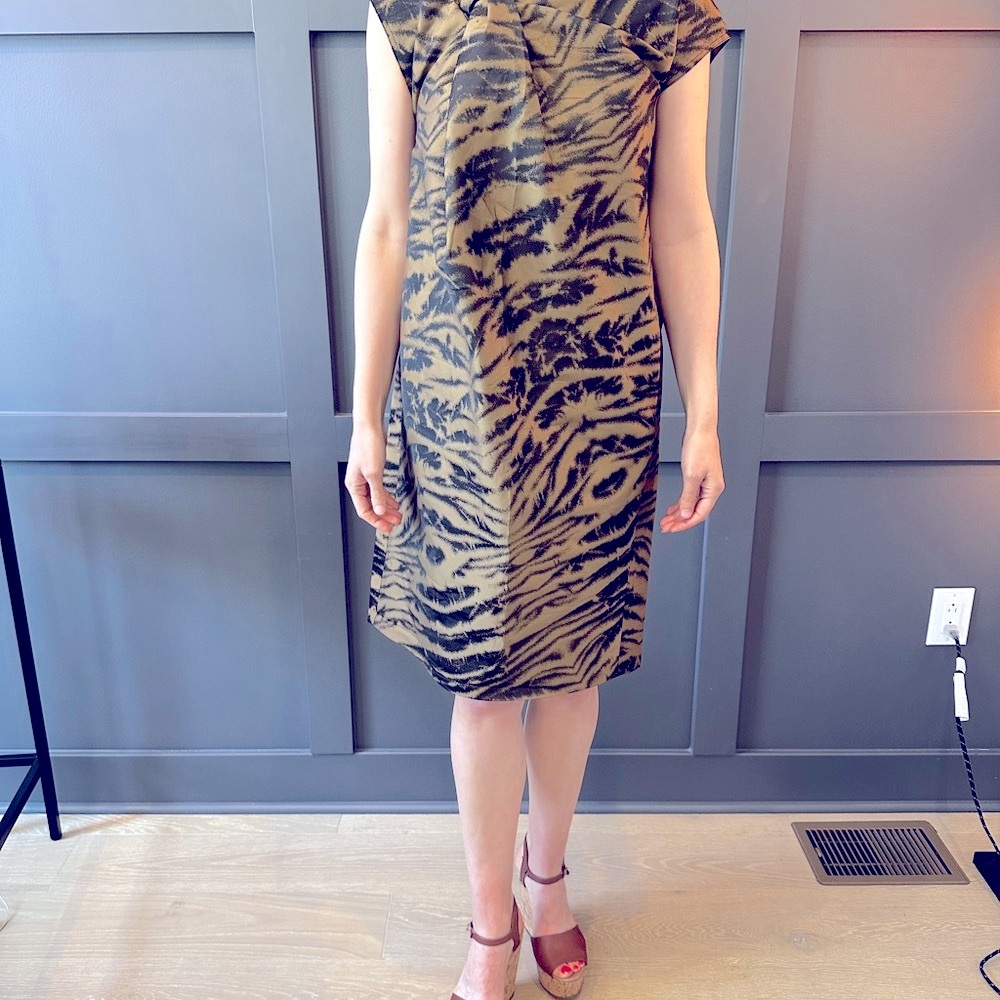 Vintage animal print sheath dress